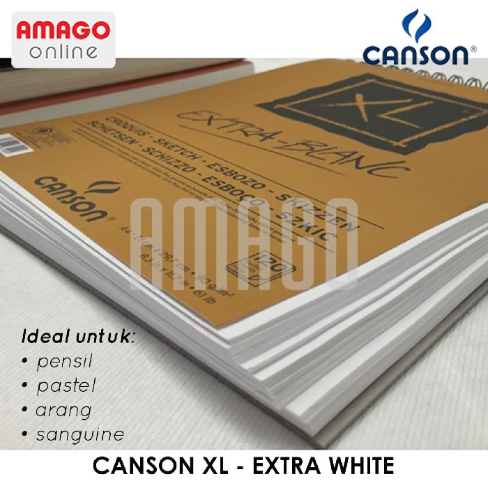 CANSON XL - EXTRA WHITE - 120 SHEETS - A4 - 90G (ALBUM)  200787500