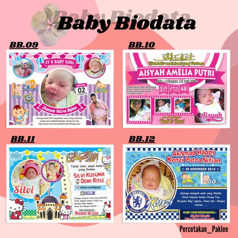 Baby Biodata Frame Blok / Gift newbron baby / kado bayi