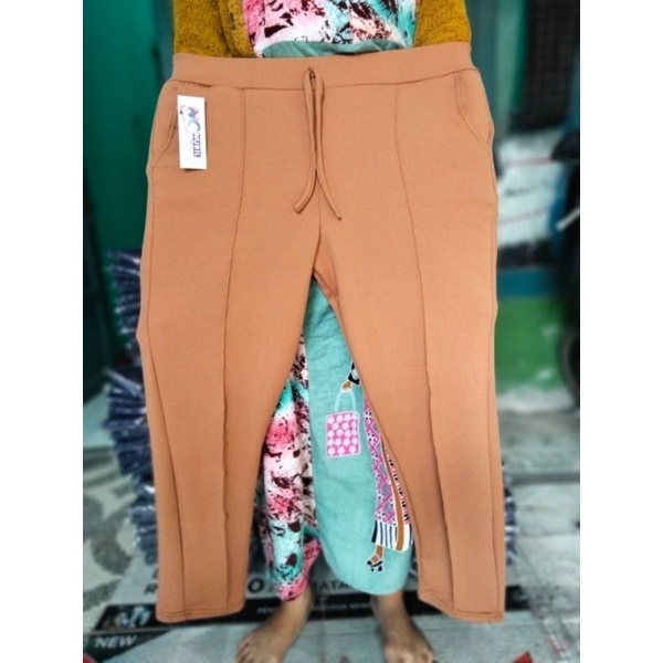 HOMY DOTY PANTS ~ SUPER JUMBO | Matt Crepe Waffle : Tebal &amp; Super Nyaman | Varian Warna/Ukuran/BB XL-XXXL 60-80kg Ready ✔ | Bisa COD celana panjang wanita/kasual/slim fit/minimalis