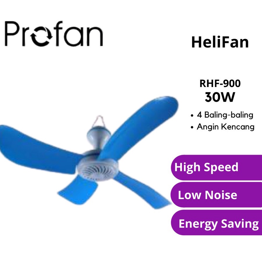 Kipas Angin Gantung Profan Helifan 30w RHF 900 Heli Fan Grosir