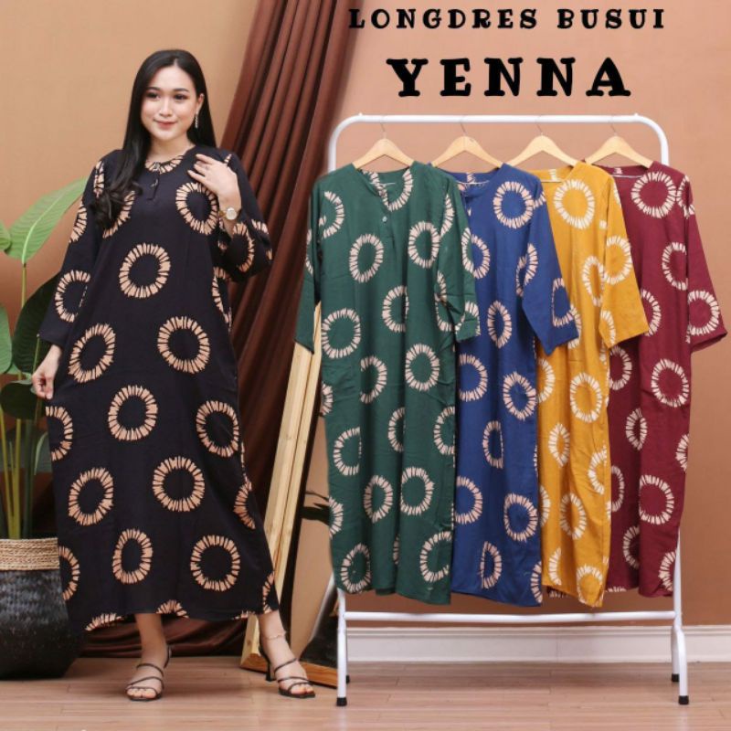 DASTER LONGDRESS LD 100-110 DADA KANCING LENGAN PANJANG BUSUI BAHAN RAYON SANTUNG BERKUALITAS.