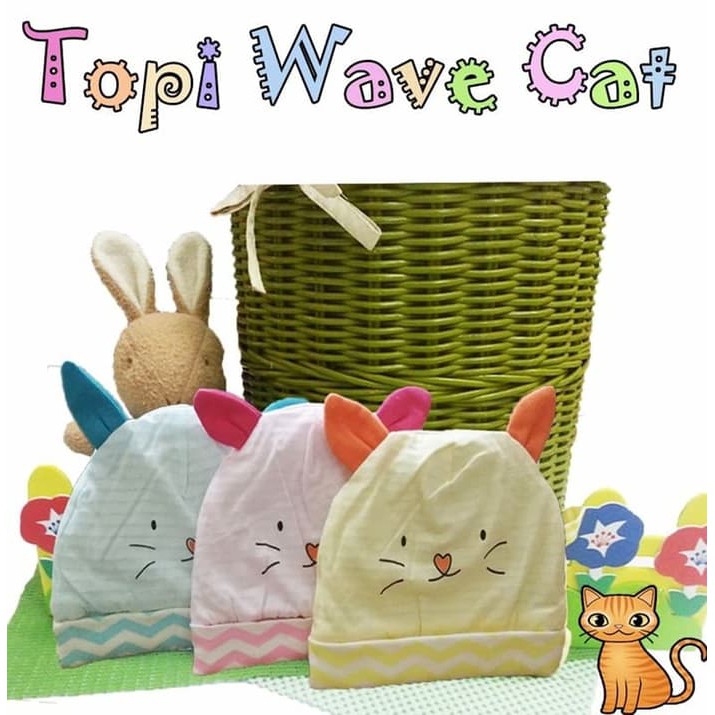 kupluk baby newborn topi wave cat