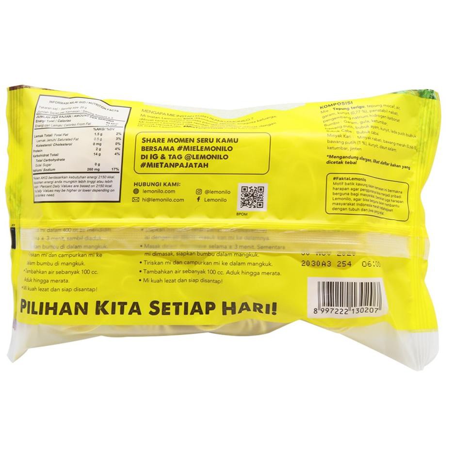 

❤ BELI ❤ Lemonilo - Mie Instant Rasa Mie Kari Ayam - Mie Sehat Bebas Pengawet - Tanpa MSG