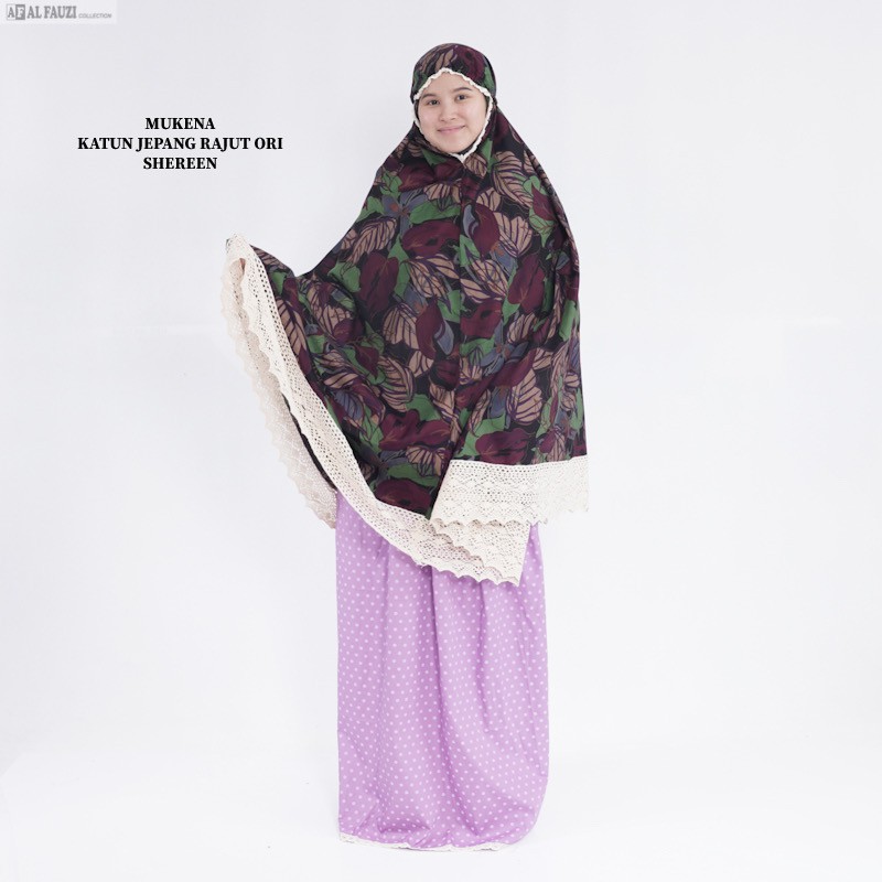 MUKENA KATUN JEPANG RAJUT ORIGINAL SHEREEN AFC / MUKENA KATUN JEPANG ORI RENDA RAJUT