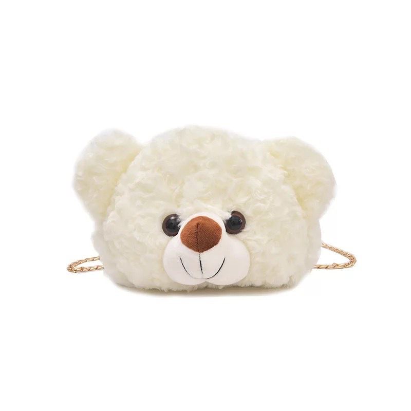 Tas Selempang Bulu Tas Teddy Bear Tas Bahu Tas Tali Rantai Tas Boneka Tas Handphone / Tas Boneka Beruang Bulu Curly Velveteen / Tas Beruang Bulu Soft Curly