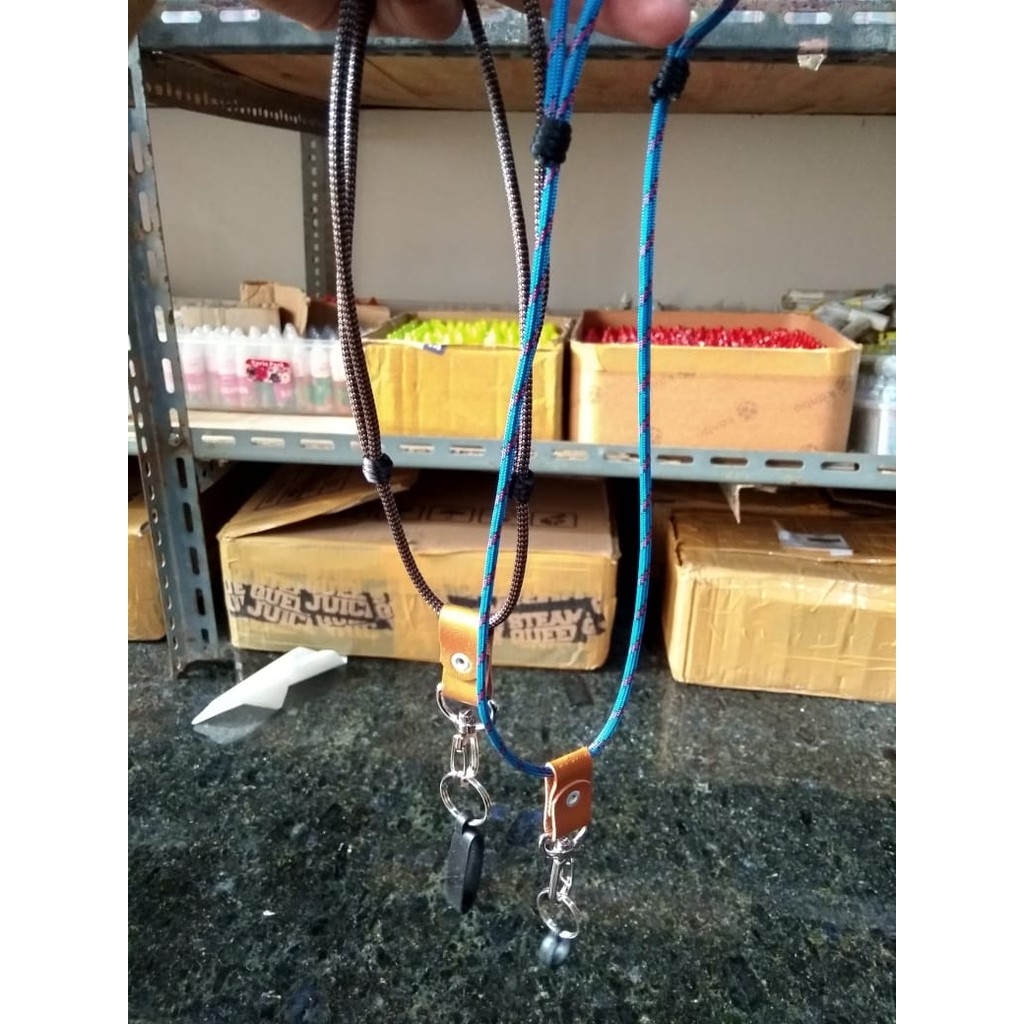 kalung kulit pod gantungan pod lanyard pod