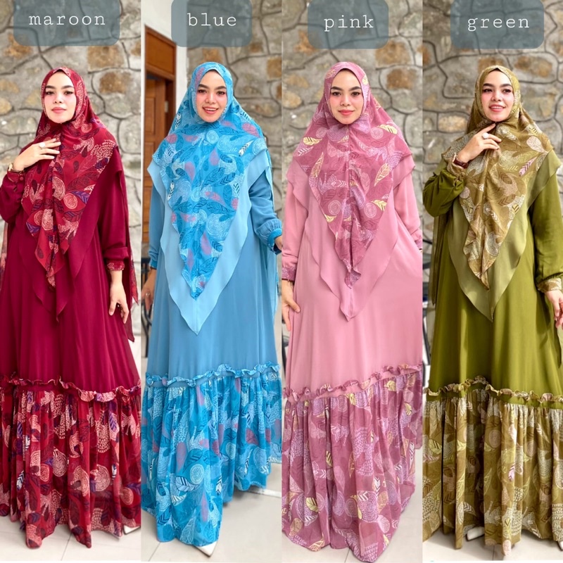 GAMIS MOTIF SET SYARI - AYLA SET BY ALYA