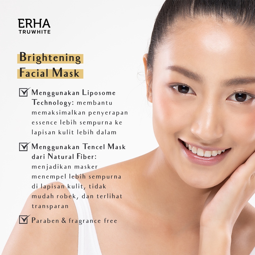 ERHA Masker Wajah Pencerah Niacinamide - Brightening Facial Mask 1 Pcs