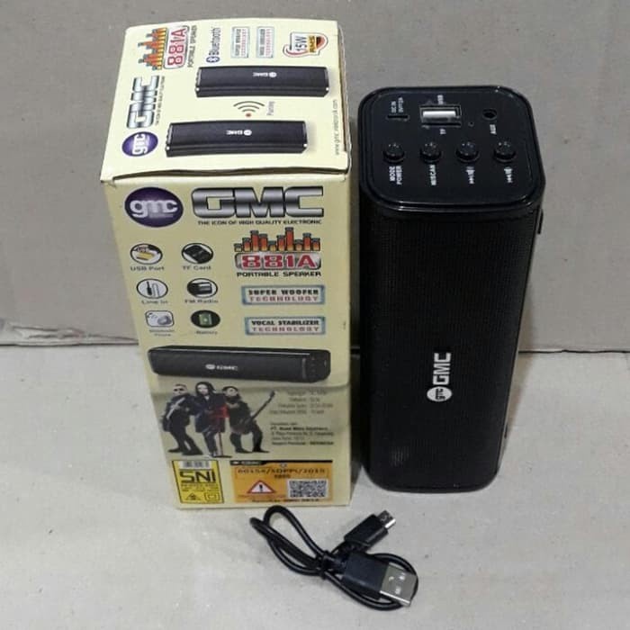 Speaker Bluetooth Portable GMC 881A Radio FM USB Memori Super Extra Bass Berkualitas