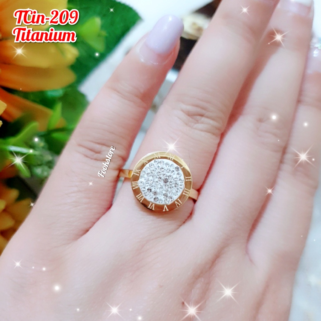 COD/ TERMURAH CINCIN TITANIUM / TIDAK BERKARAT MODEL FASHION KOREA WARNA GOLD