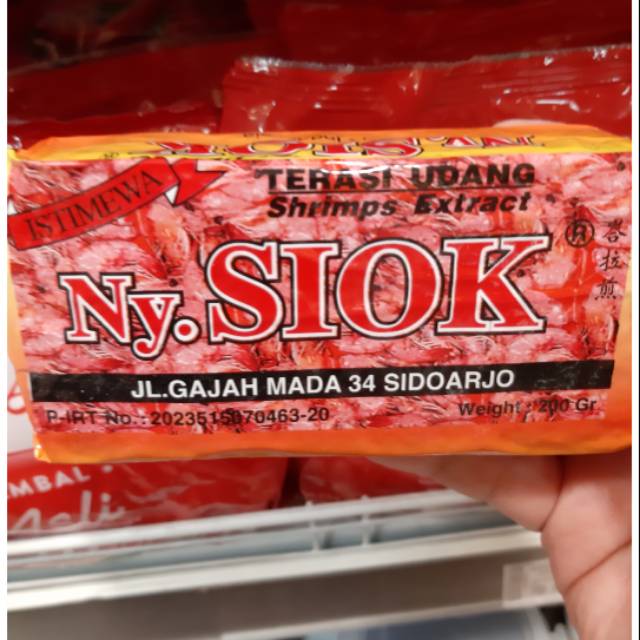 

Terasi Udang Ny. Siok**belacan Ny.Siok terasi udang sidoarjo asli merk Ny. Siok 200gram