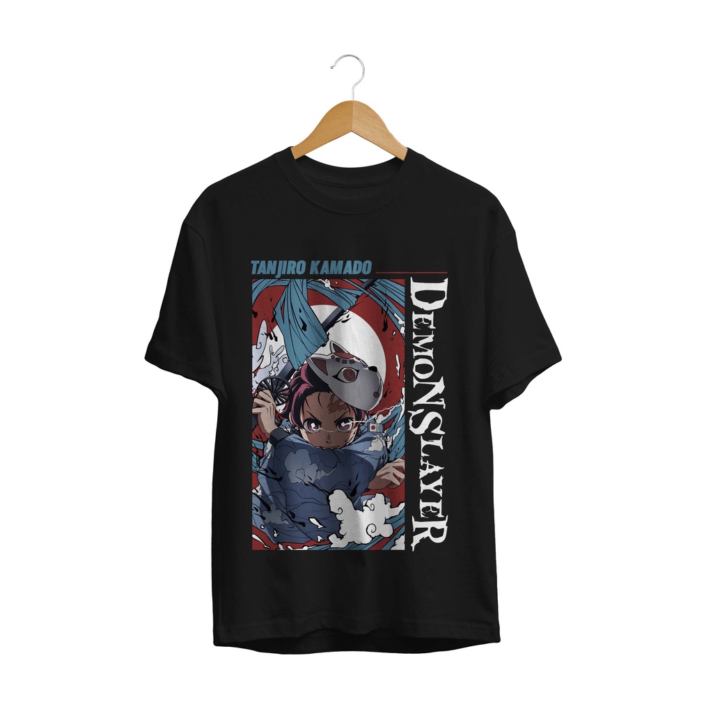 BAJU KAOS DISTRO DEMON SLAYER TANJIRO KAMADO - BAJU KAOS ANIME JAPAN