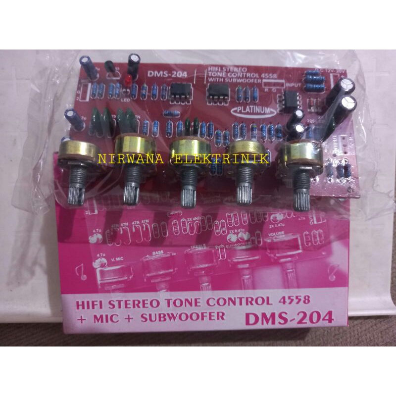 KIT TONE CONTROL 4558 PLUS MIC  SUBWOOFER DMS 204