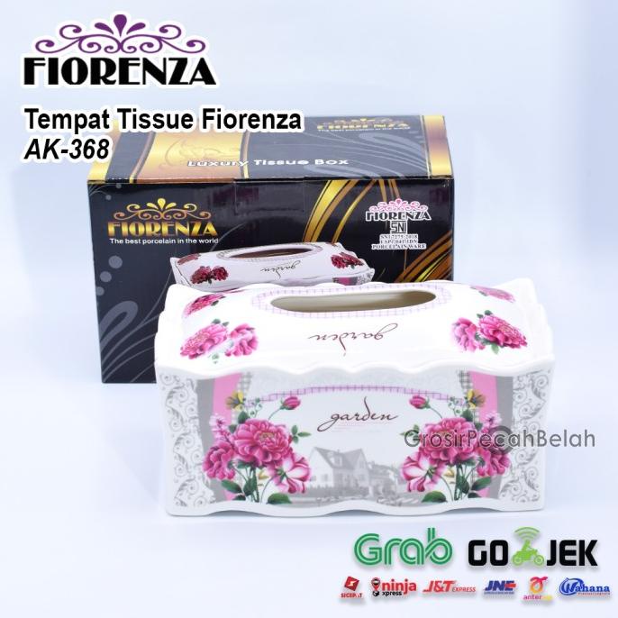 Tempat Tisu Tissue Keramik Motif Bunga Fiorenza AK-368