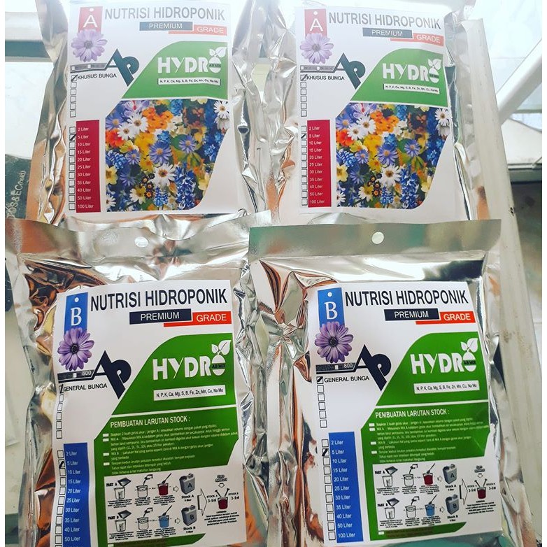 Nutrisi AB Mix Bunga 5 Liter - Nutrisi Hidroponik Khusus Bunga - Nutrisi Premium Grade