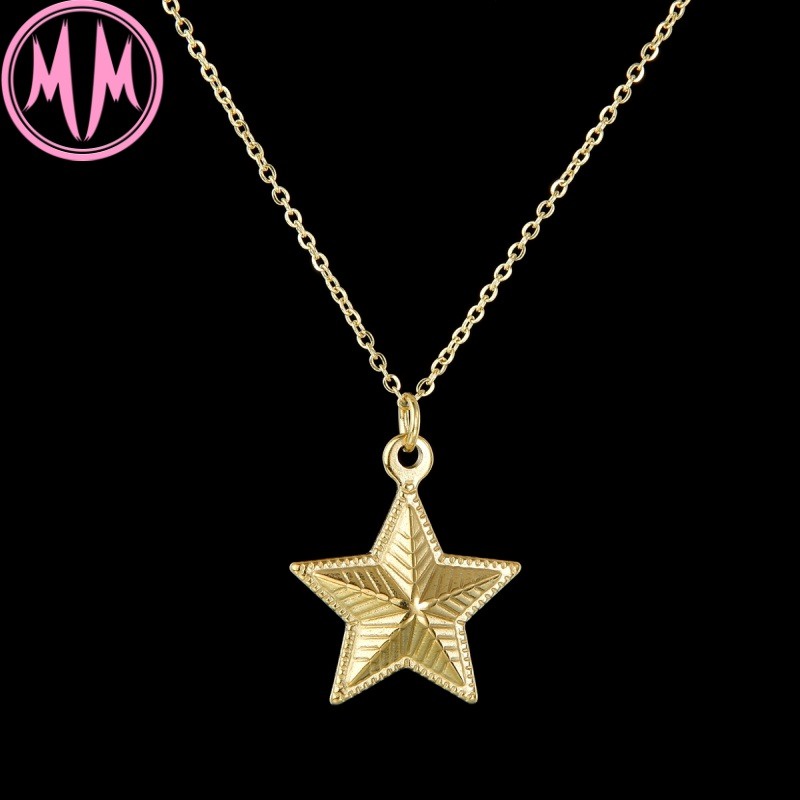 MORYMOSHI N1169 Kalung Gold Star Wanita Titanium Stainless Anti Karat Anti Luntur Fashion Korea