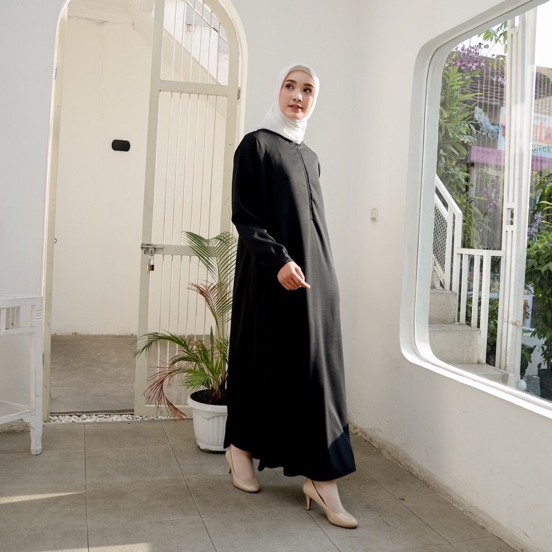 Kiara Basic Dress Gamis Polos Elegan