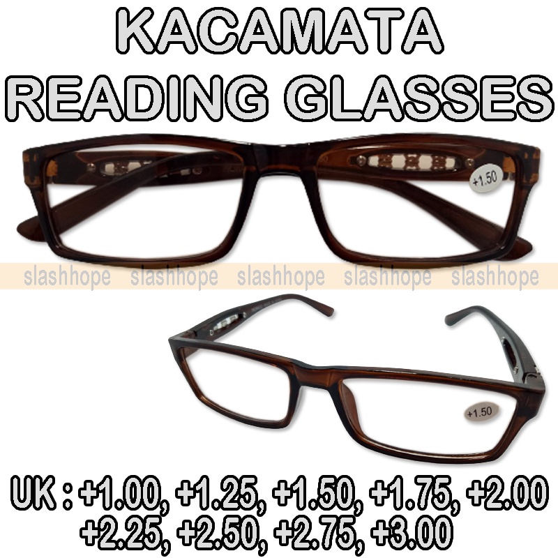 COD Kacamata Baca Lensa Plus (+) 2 Fungsi Baca dan Jalan +1.00 s/d +3.00 Frame Coklat FREE CASE &amp; LAP Kaca mata Rabun Dekat Kacamata Plus Reading Glasses