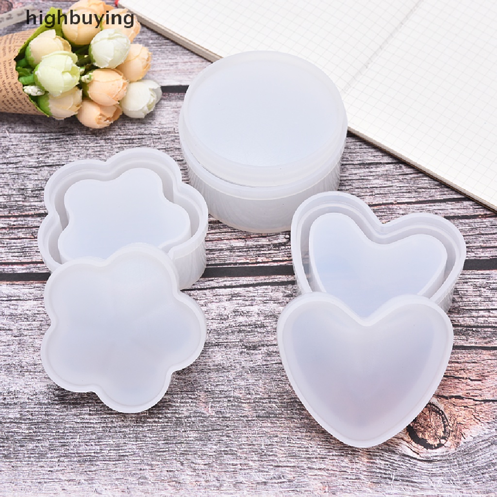 Hbid Cetakan Resin Bentuk Hati Hexagon Bahan Silikon Untuk DIY Perhiasan