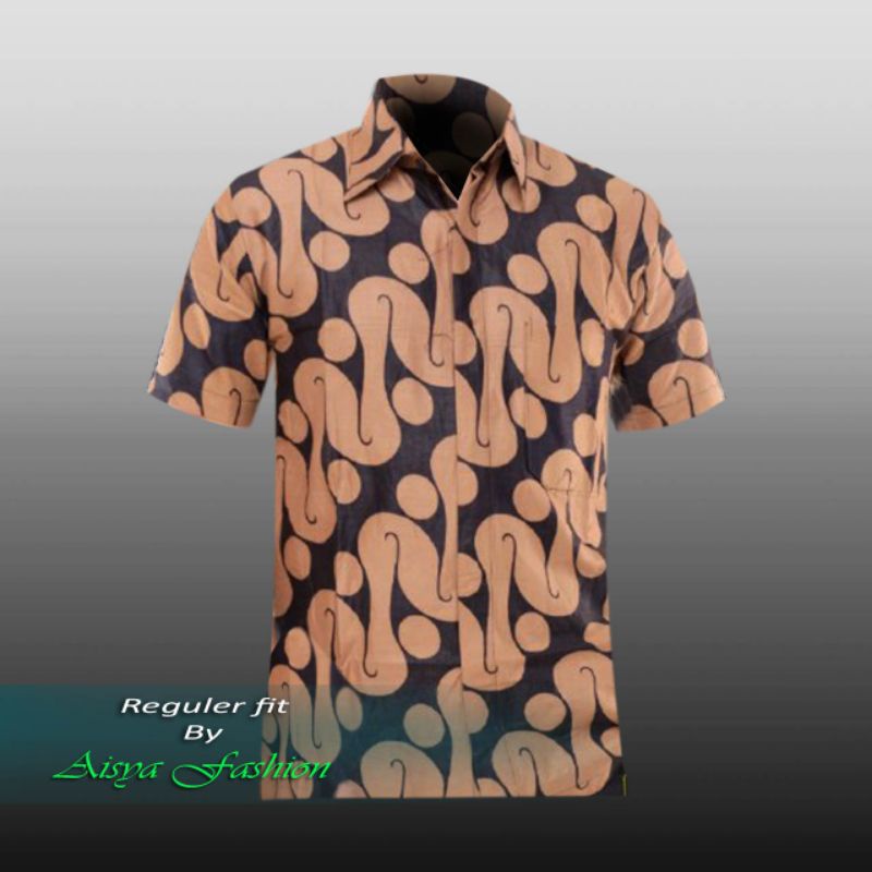 Baju kemeja pria lengan pendek motif batik terbaru