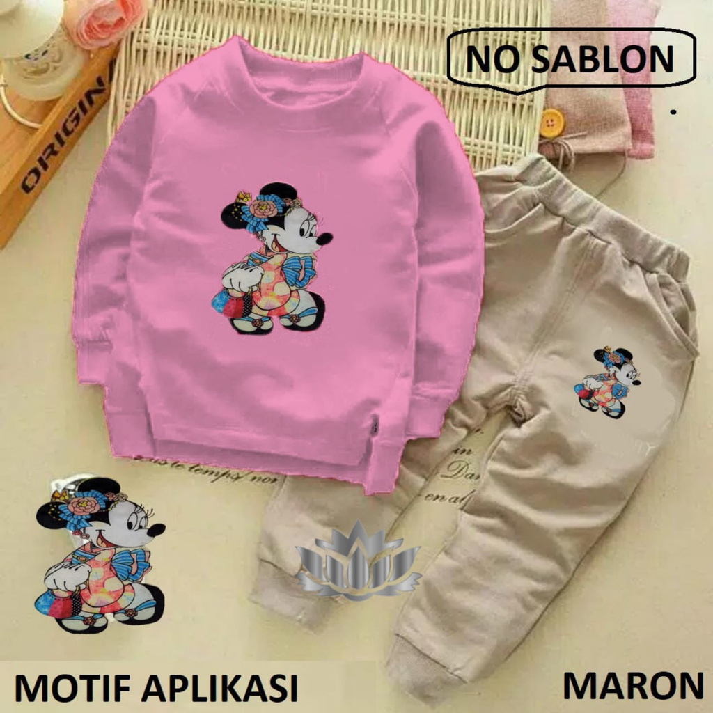 SETELAN MICKEY GIRD / SETELAN SWEATER ANAK / PAKAIAN ANAK / FASHION ANAK / SETELAN ANAK TERBARU