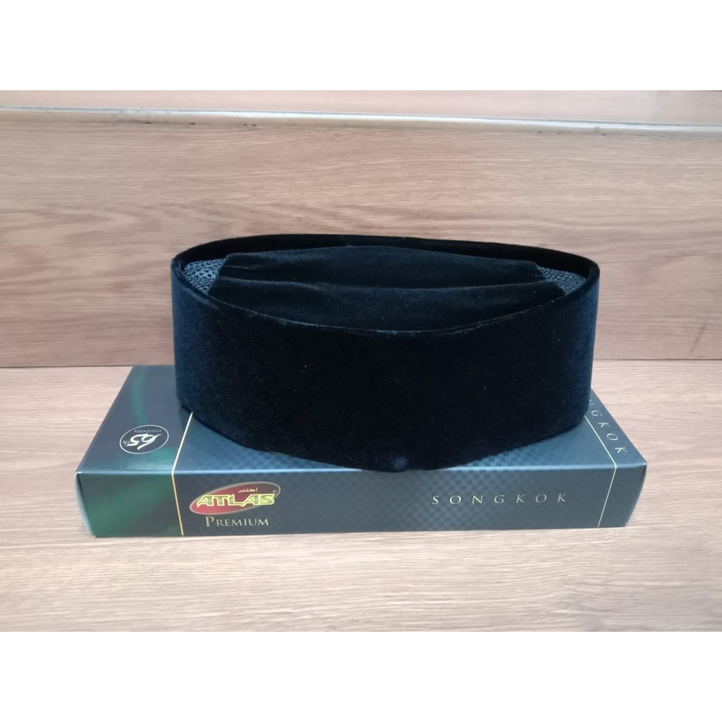 Peci / Songkok Atlas Hitam Polos
