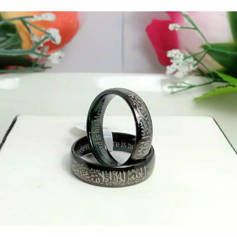 Fourfashion CINCIN TITANIUM WANITA / PRIA 100% ASLI CINCIN HAFIZ TULISAN