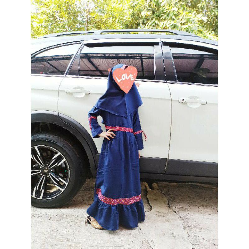 Gamis lebaran anak Gamis Princess Anak 3-10 Tahun Model list batik / Gamis anak perempuan balotelli plus hijab