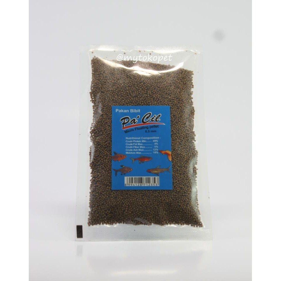 Pakan Bibit PACIL 50gr - pelet mikro 0,5mm, ikan hias kecil