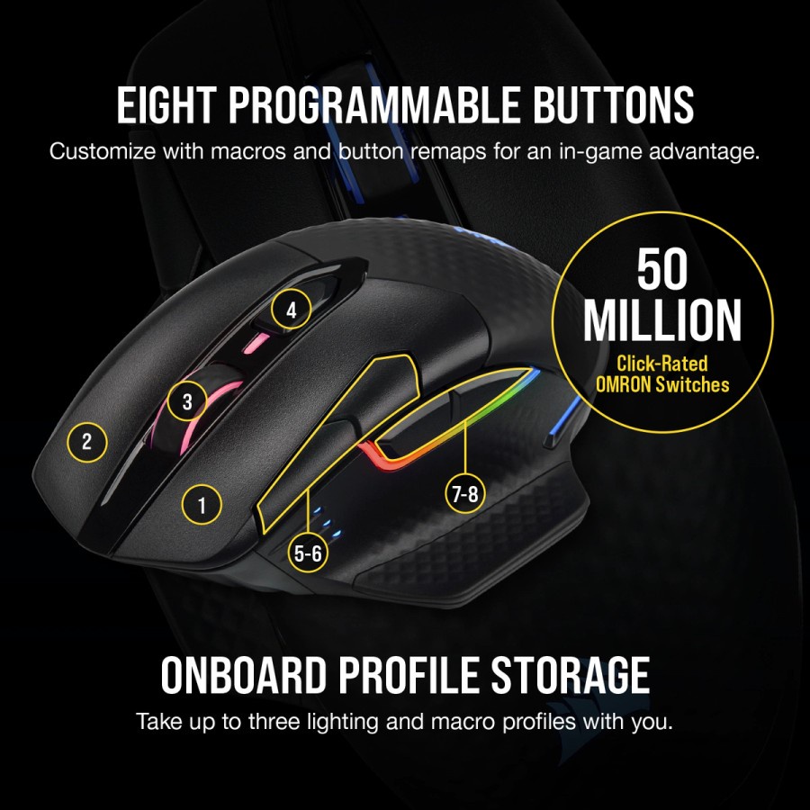 CORSAIR DARK CORE / DARKCORE RGB PRO Wireless - Gaming Mouse