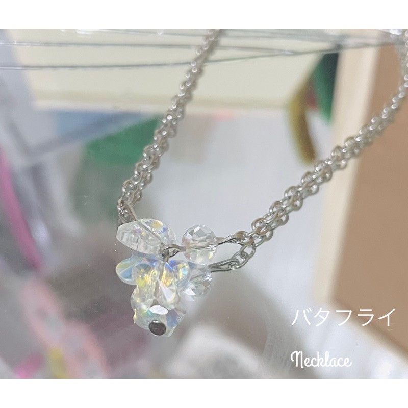 kalung butterfly kalung kupu kupu permata stainless kalung silver butterfly necklace