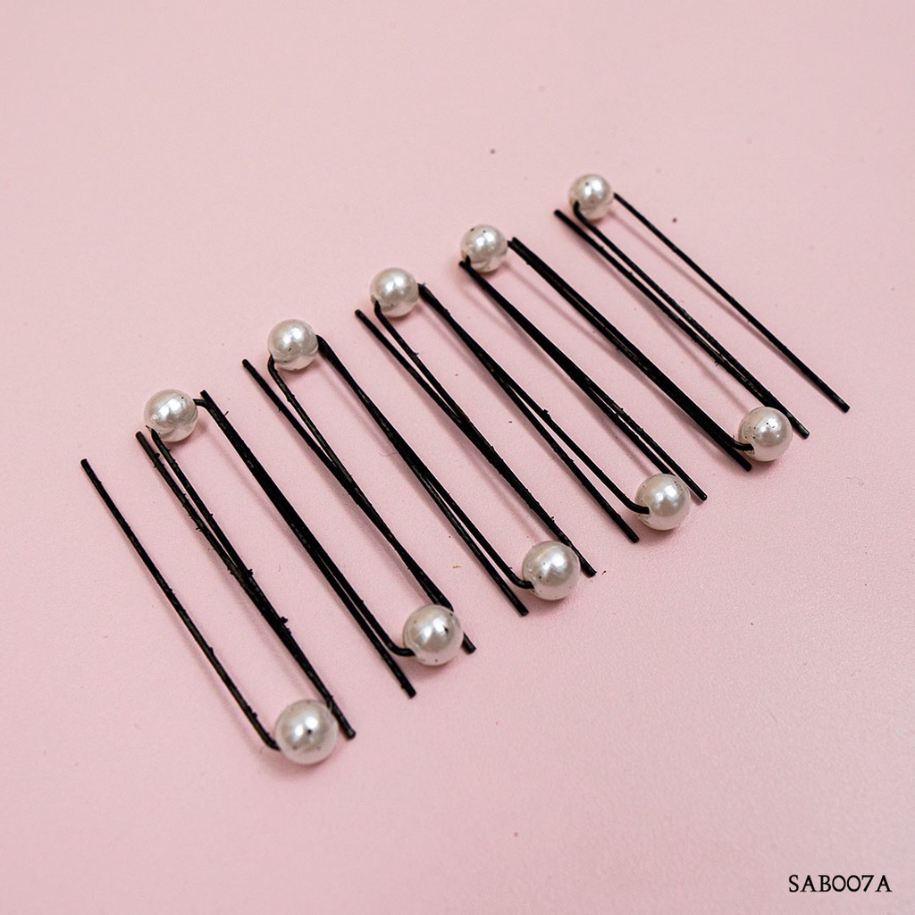 [PRODUK FAVORIT] AKSESORIS RAMBUT BOBBY PIN JEPIT TUSUK MUTIARA PUTIH SAB007A