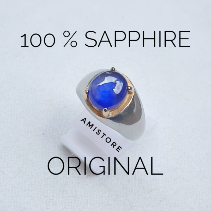 Batu Permata Blue Sapphire Safir Sapir Original