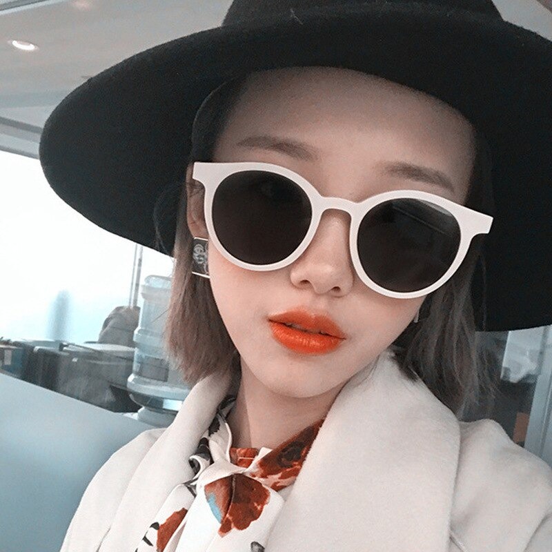 KACAMATA RETRO HITAM SUNGLASSES MODEL KOREAN STYLE KEKINIAN FRAME BULAT PLASTIK FASHION PRIA WANITA UNISEX TRENDY MURAH SR26