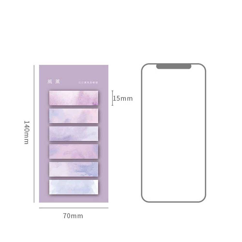 [Elegan] Gradient Index Portable Kawaii Notepad Bookmark To Do List Kertas Perlengkapan Kantor Sekolah Tangan Akun Notes Memo Pad