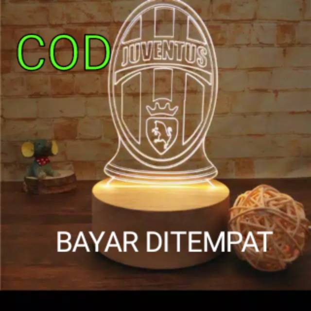 Lampu LED 3D Karakter/Lampu LED 3D Juventus