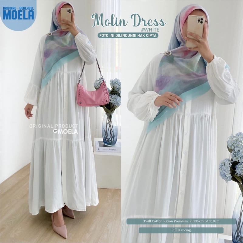 Gamis dress rayon polos Amora/Anse/Celin/Baisa/Biumi/Molin/Ciaji/Jihas/Flate/Tosti/Milly/Tisa/Siuti/Chesa/Fimel/Yapi/Lilci/Balo/Polse/Rensi/Silom/Neta/Rome by Moela berlabel-1