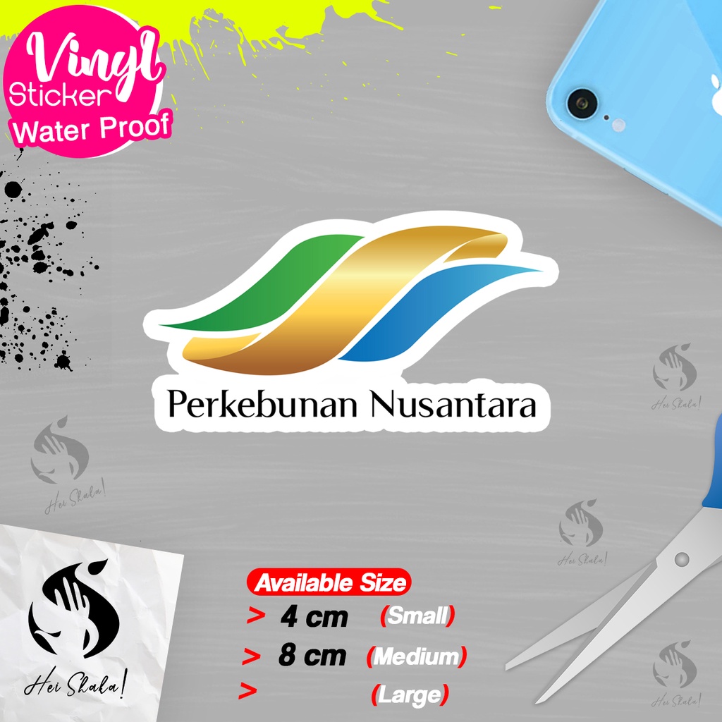 

Stiker Perkebunan Nusantara Sticker Logo Perusahaan BUMN Bahan Vinyl Anti Air