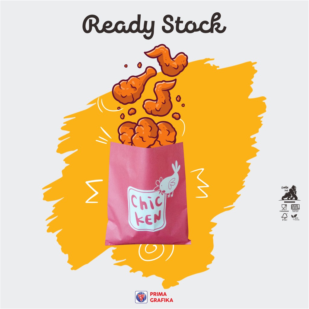 

Kantong Fried Chicken Wings Chicken Skin Drum Stick Shihlin Snack Ayam Crispy Geprek Ceker Nugget Foodgrade - Paperbag Gorilla Pack