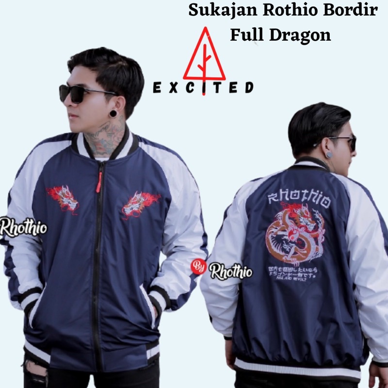 Jaket Pria IKC 002 Distro / Jaket Sukajan Rothio Jepan / Jaket Murah