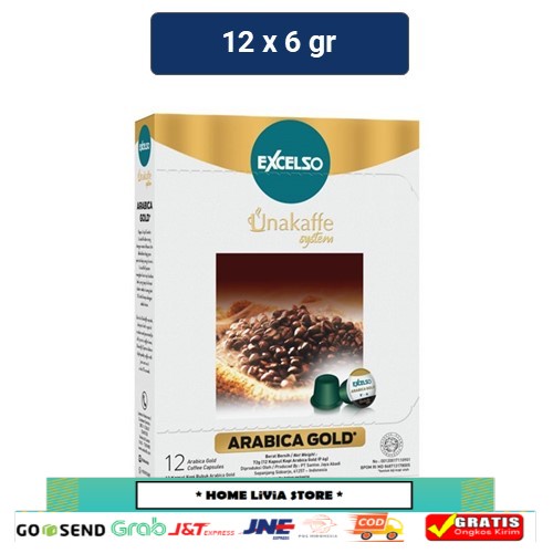

Excelso Unakaffee Arabica Gold Kopi 12 x 6 g