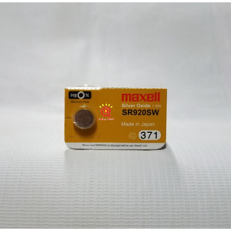Baterai Jam SR920SW 371 Maxell 1,55V / Battery SR920SW Maxell 371