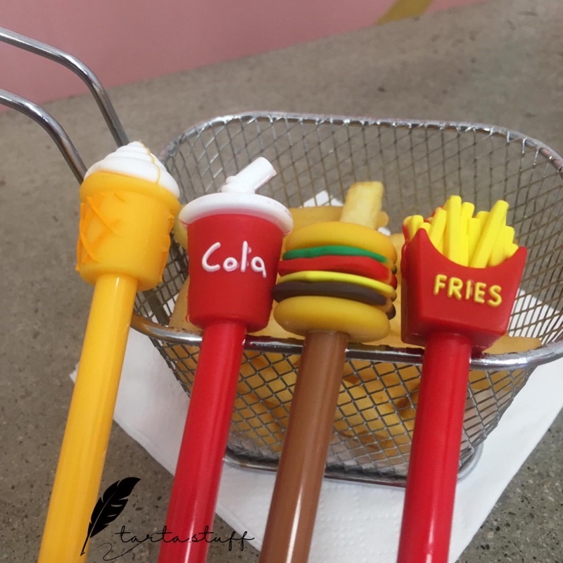 

PULPEN BURGER COLA LUCU BERKUALITAS SET 4pcs