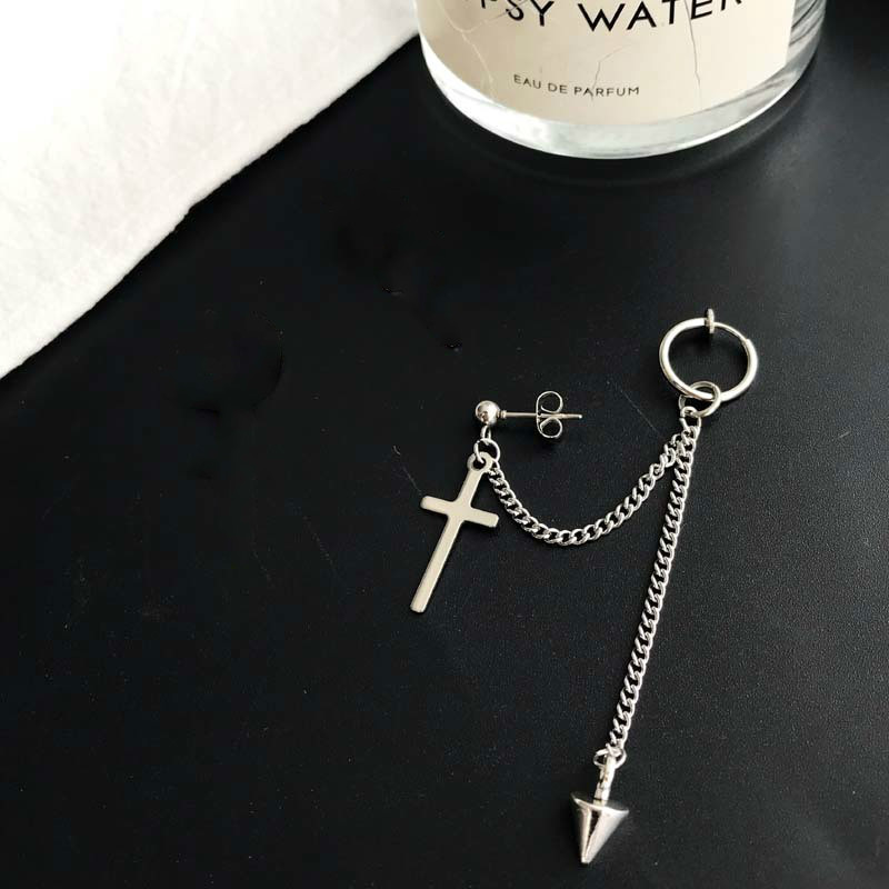 Cross Earrings Accessories Personality Hipster Punk Hip Hop Simple Temperament