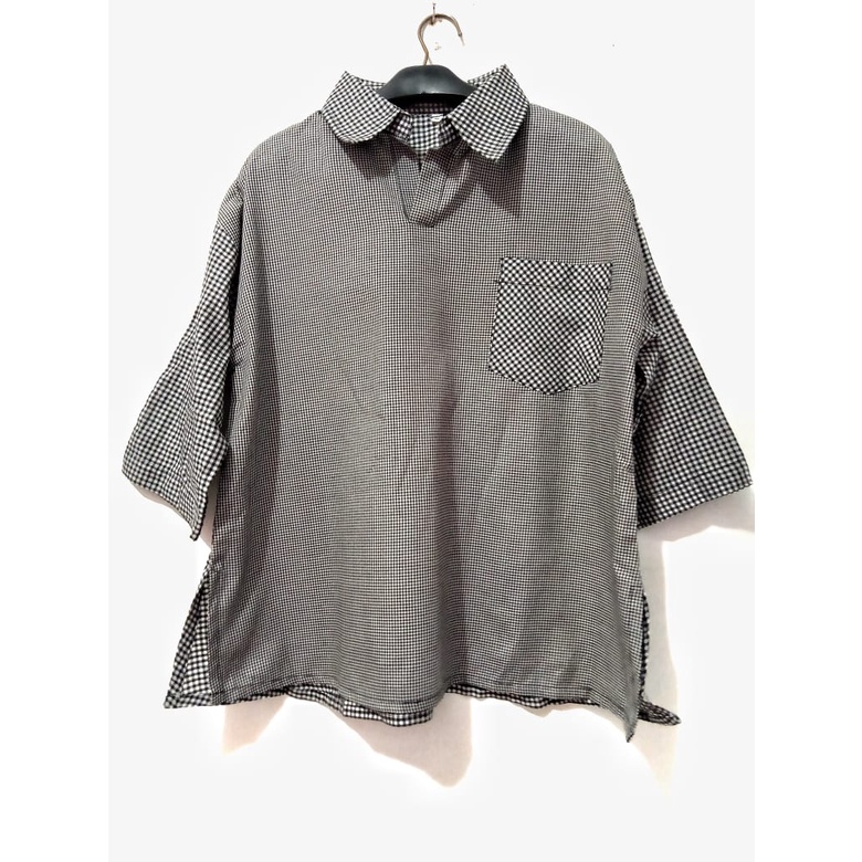 BLUS  WANITA MOTIF KOTAK-KOTAK