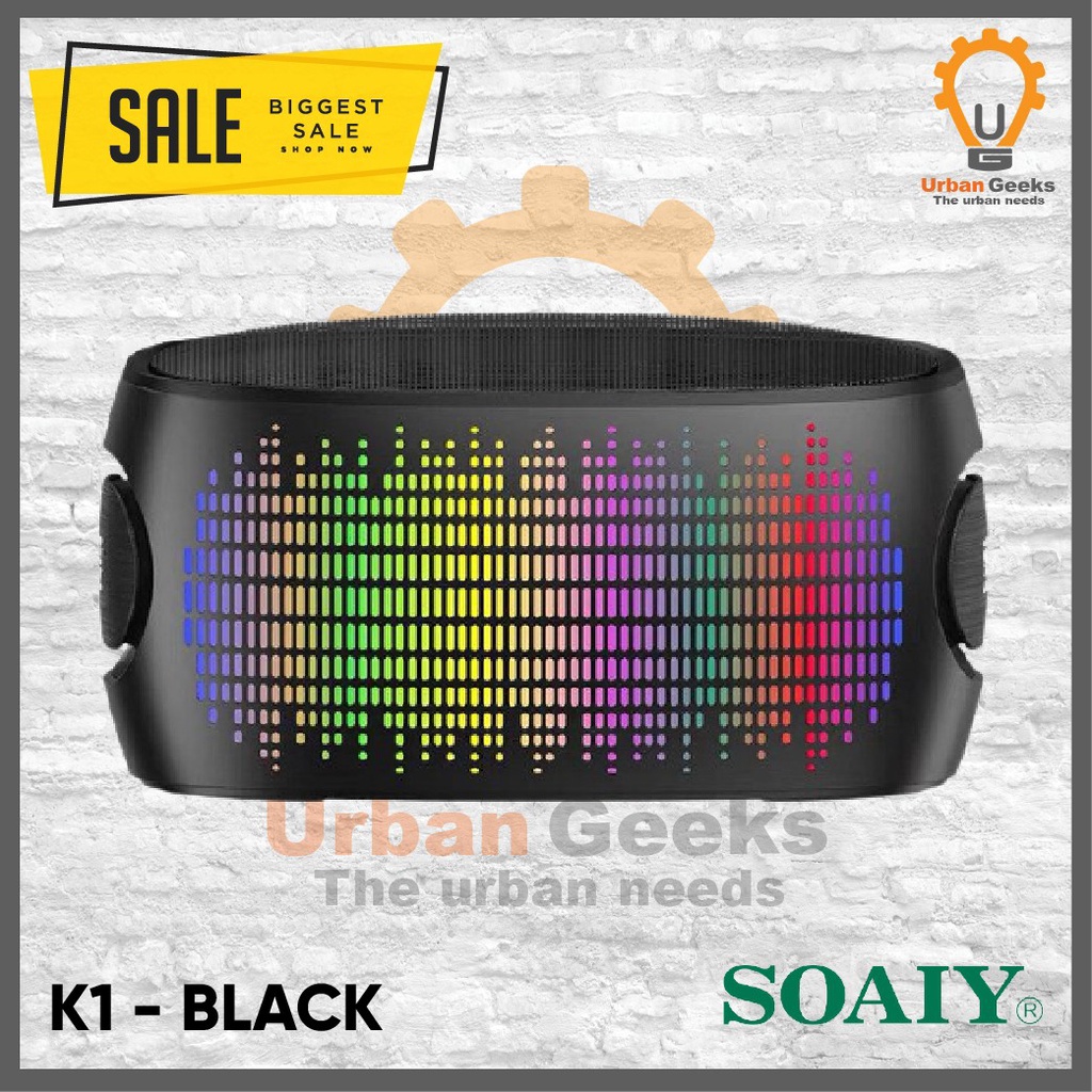 Bluetooth Speaker Subwoofer Colored Lights Flash Mini Speaker SOAIY K1