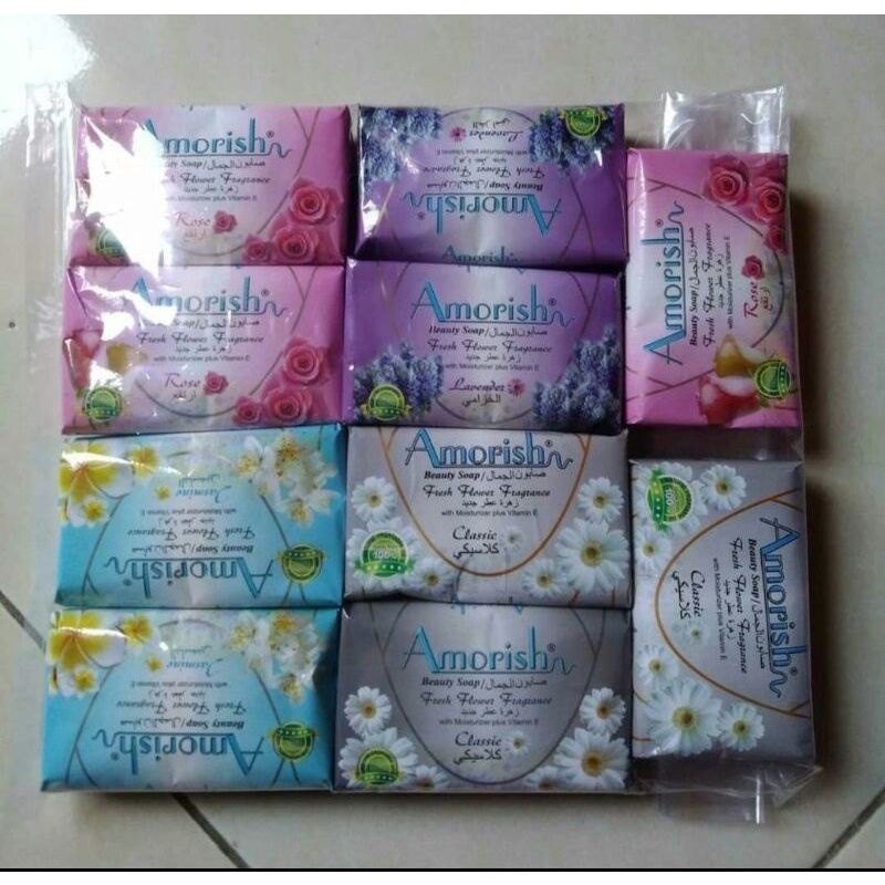 sabun batang amorish  75gr x 10 pcs