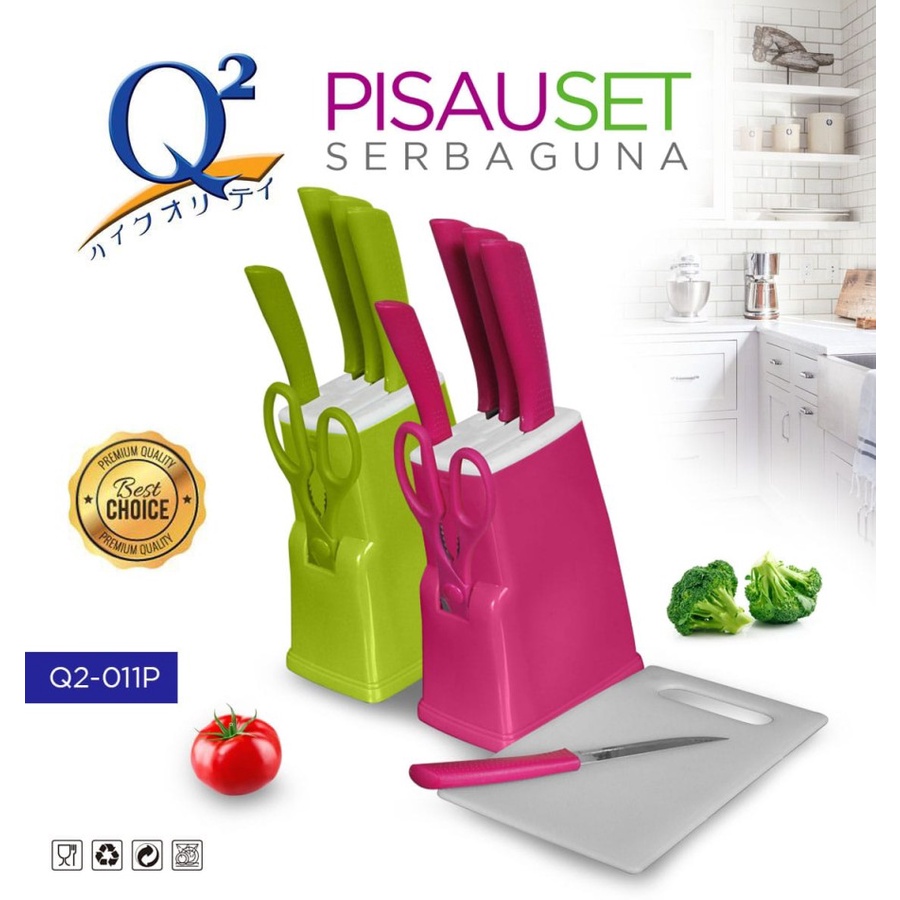 Pisau Gunting Dapur Telenan Pisau Set Q2-103 Q2 103 Pisau Serbaguna Lengkap