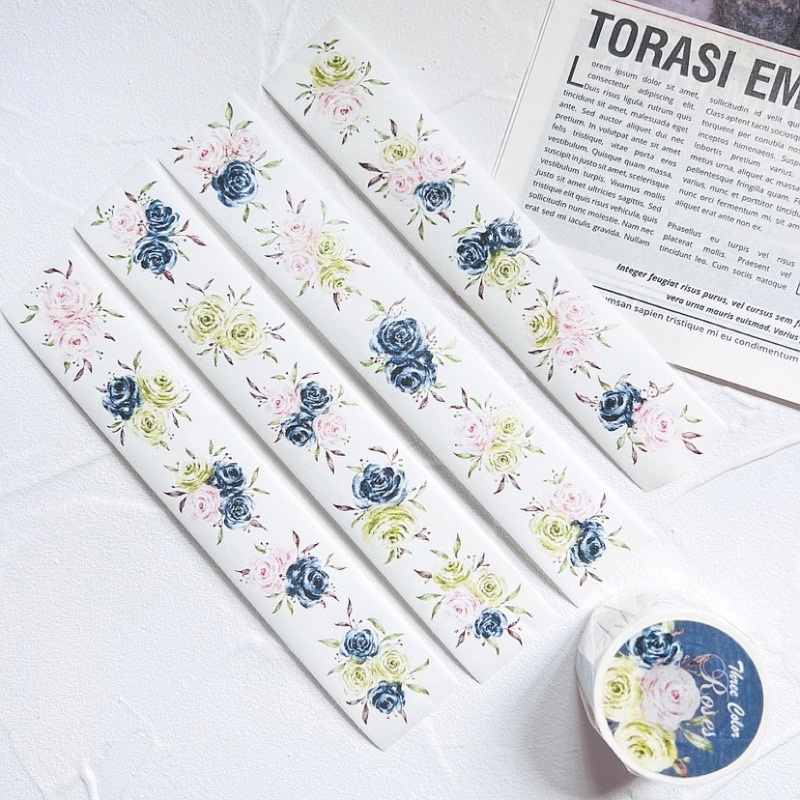 

Sonia’s Illustration Three Color Roses Paper Tape