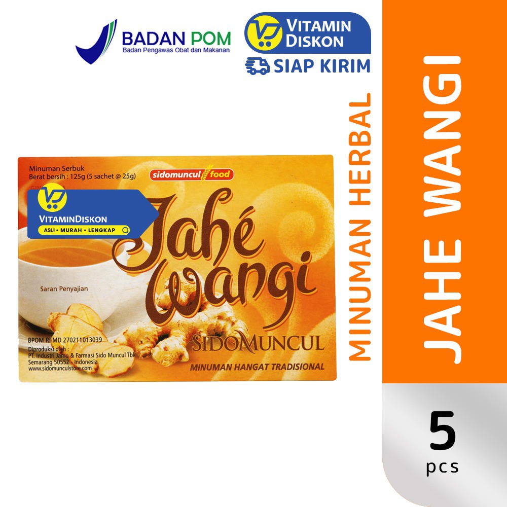 Sidomuncul Jahe Wangi 1 Box (5 Pc) | Minuman Herbal Menjaga Kesehatan Dan Kesegaran Tubuh
